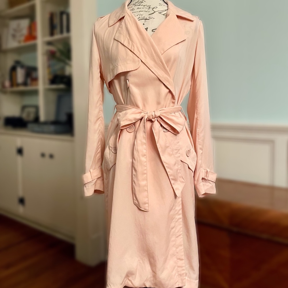 NY&C Lightweight Blush/Pink Trench - Sz S & NWT!